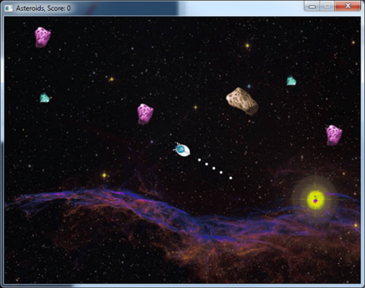 Asteroids video game